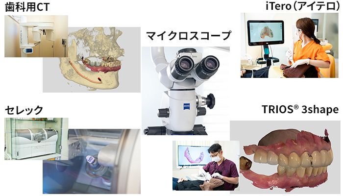 治療に使用する設備をしっかり揃えています